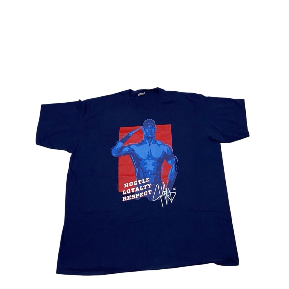 John Cena Ripple Junction Hustle Loyalty Respect Graphic Signature T Shirt Navy